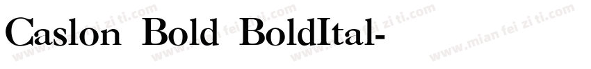 Caslon Bold BoldItal字体转换